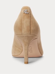 Lauren Ralph Lauren Camel Lanette Suede Court Heels - Image 3 of 4