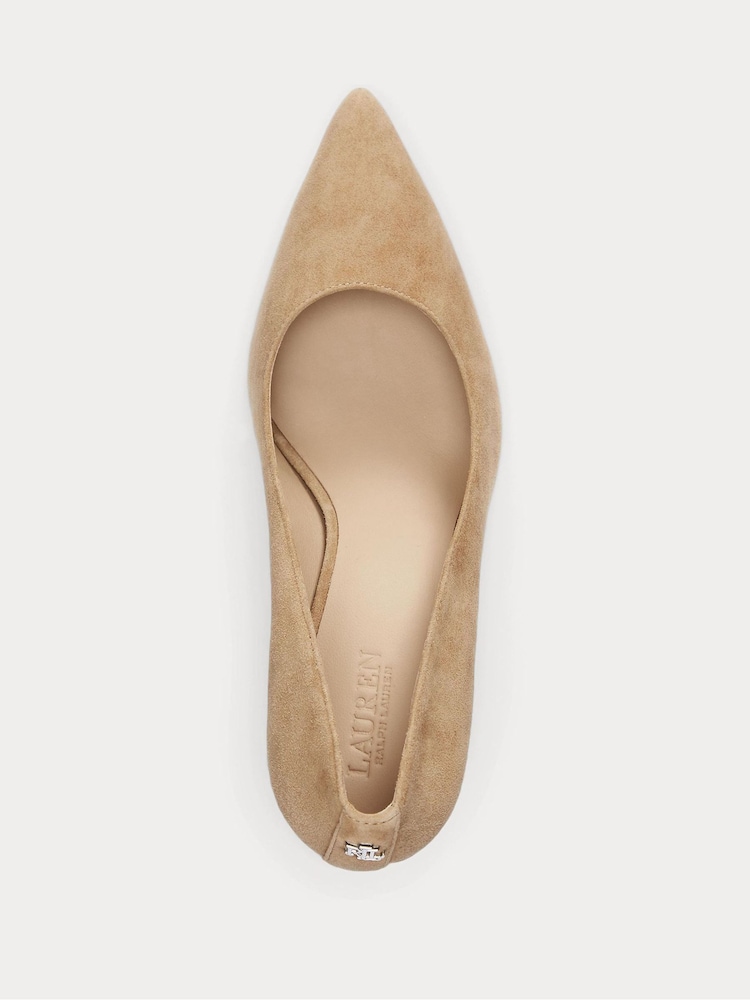 Camel - Lauren Ralph Lauren Camel Lanette Suede salonarji in čevlji z visoko peto - Slika 4 iz 4 Camel - Lauren Ralph Lauren Camel Lanette Suede salonarji in čevlji z visoko peto - Slika 4 iz 4