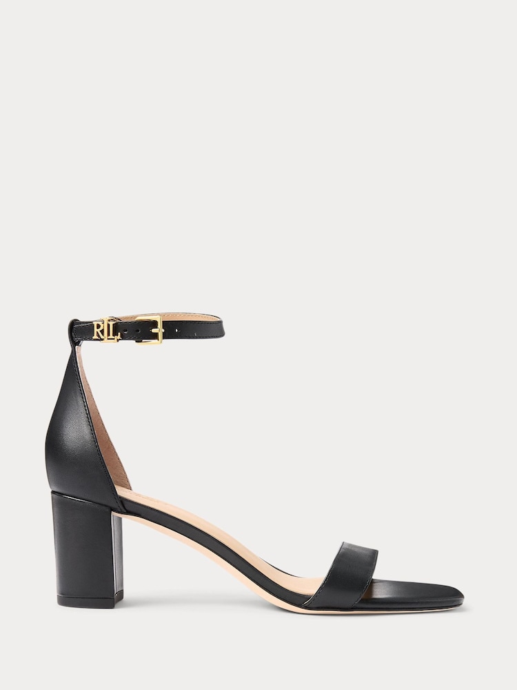 Lauren Ralph Lauren Logan Leather Heeled Sandals - Image 2 of 4