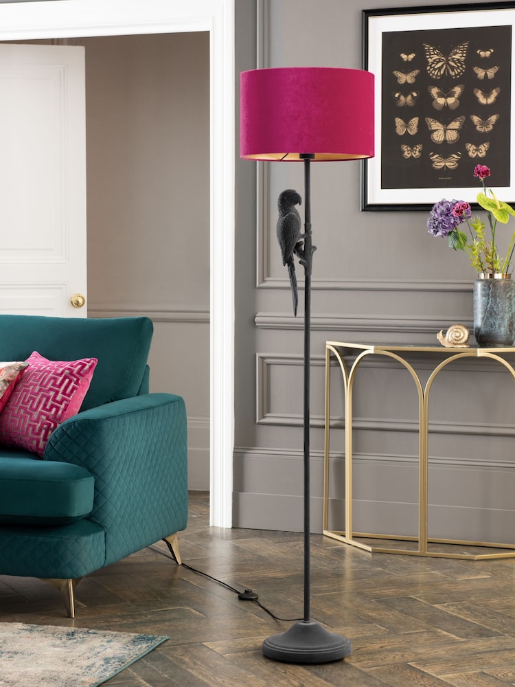 Grey Perry Parrot Floor Lamp - Image 2 of 8