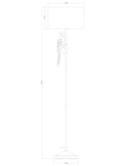 Grey Perry Parrot Floor Lamp - Image 4 of 8