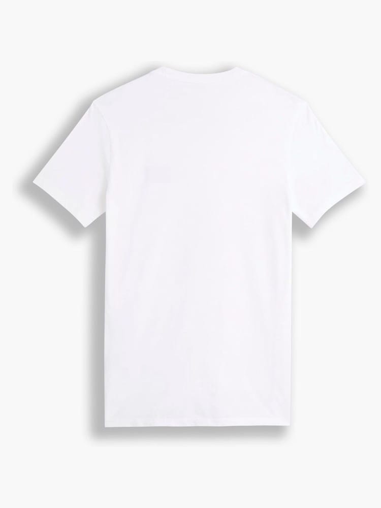 Levi's® White/Blue Mini Crew Neck Sportswear 100% Cotton T-Shirts 2 Pack - Image 2 of 7 Levi's® White/Blue Mini Crew Neck Sportswear 100% Cotton T-Shirts 2 Pack - Image 2 of 7