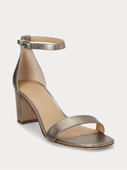 Lauren Ralph Lauren Logan Leather Heeled Sandals - Image 1 of 4