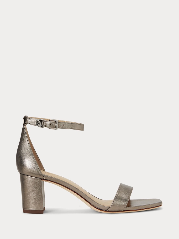 Lauren Ralph Lauren Logan Leather Heeled Sandals - Image 2 of 4