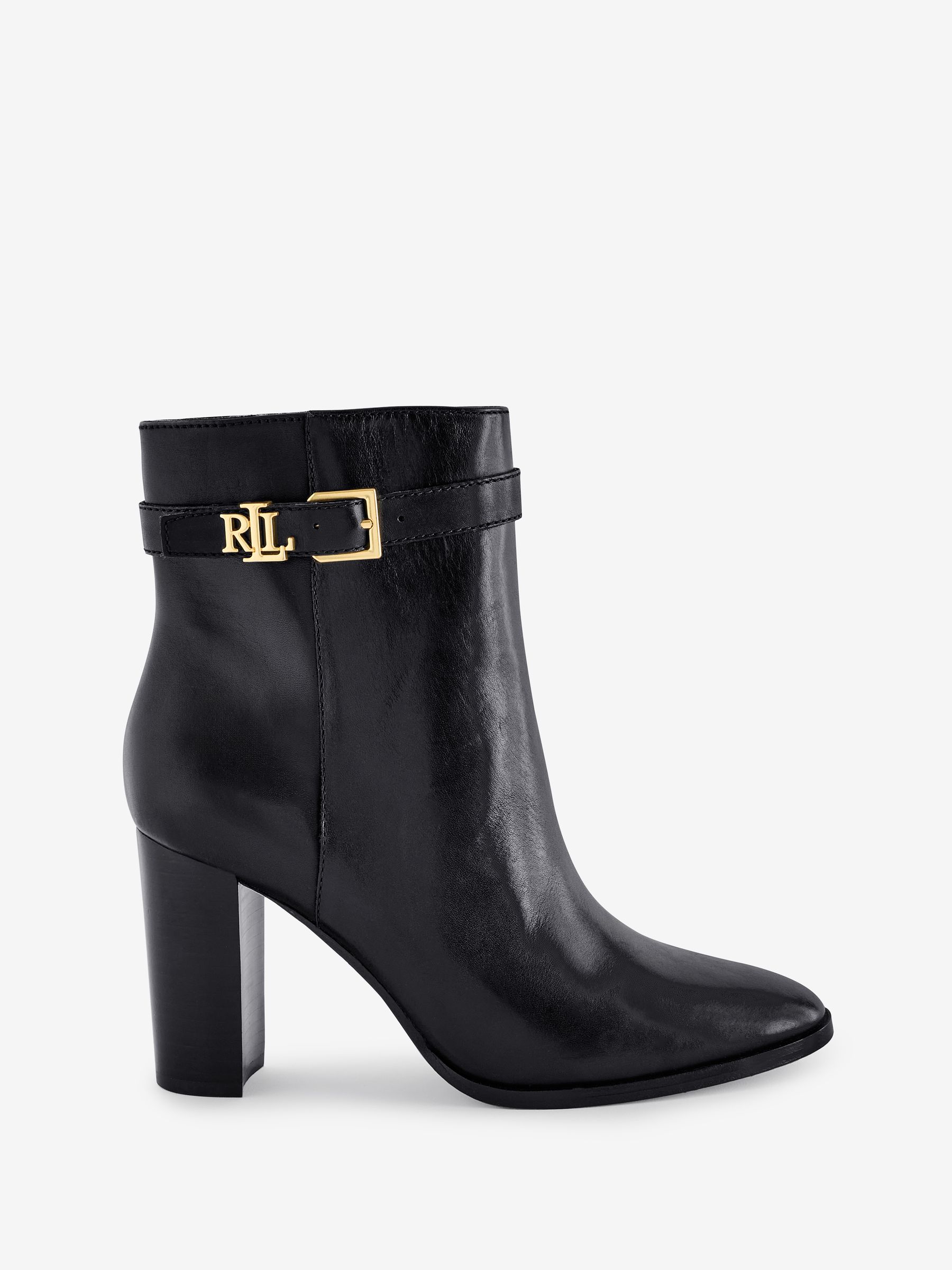 Buy Lauren Ralph Lauren Bailey Burnished Leather Heeled Ankle Boots from the Next UK online shop