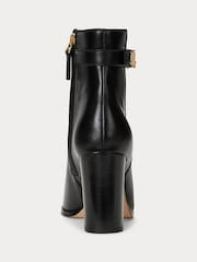 Lauren Ralph Lauren Bailey Burnished Leather Heeled Ankle Boots - Image 3 of 5