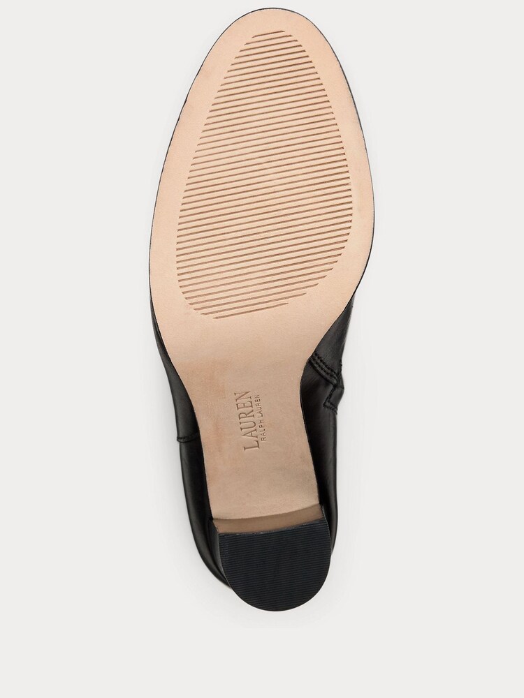 Lauren Ralph Lauren Bailey Burnished Leather Heeled Ankle Boots - Image 5 of 5