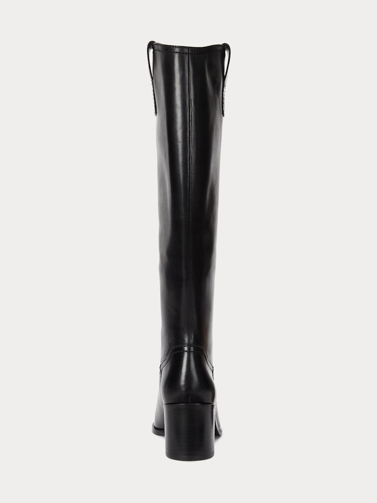 Lauren Ralph Lauren Carla Smooth Leather Heeled Tall Boots - Image 3 of 3
