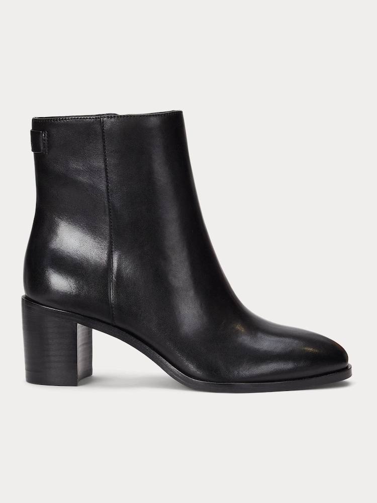 Lauren Ralph Lauren Cassie Leather Ankle Boots - Image 2 of 3