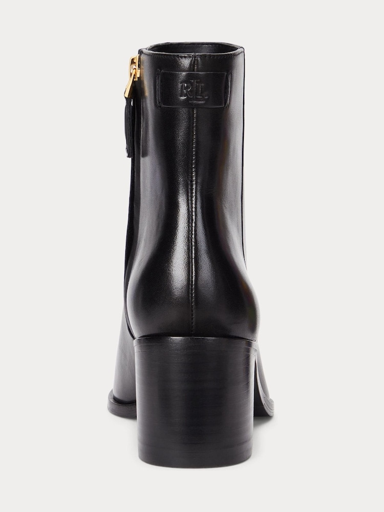 Lauren Ralph Lauren Cassie Leather Ankle Boots - Image 3 of 3