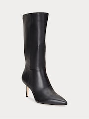 Lauren Ralph Lauren Leannah Leather Stiletto Heel Boots - Image 1 of 3