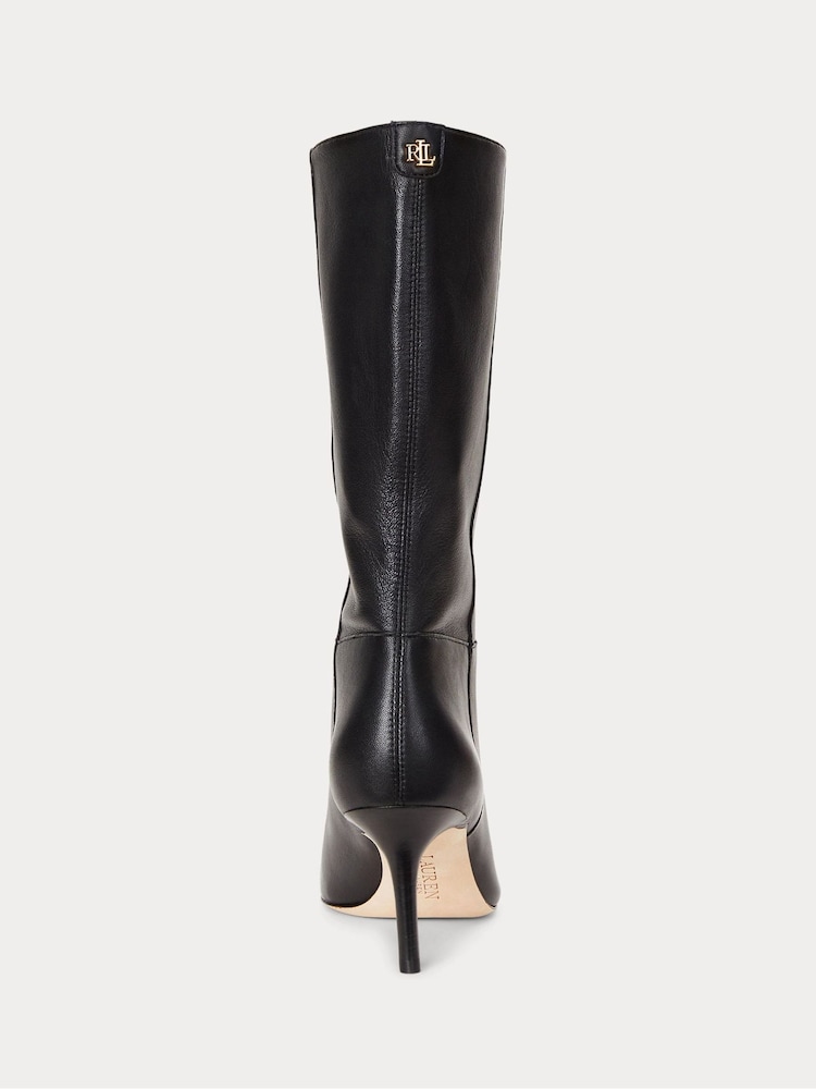 Lauren Ralph Lauren Leannah Leather Stiletto Heel Boots - Image 3 of 3