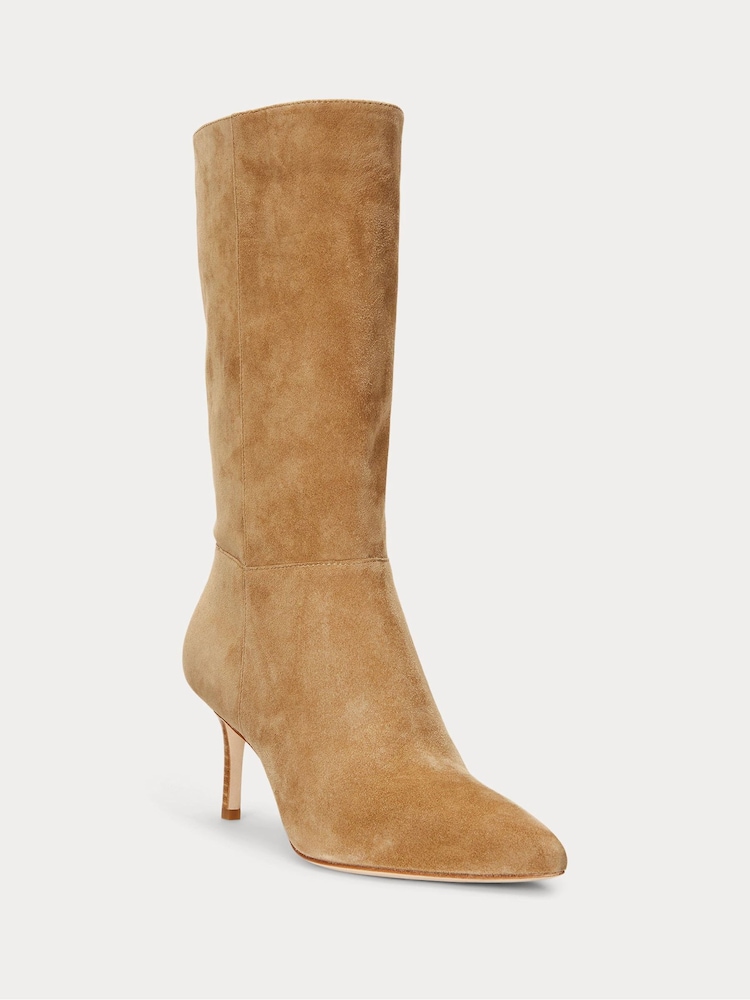 Lauren Ralph Lauren Leannah Suede Stiletto Heel Boots - Image 1 of 3