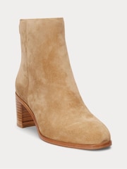 Lauren Ralph Lauren Camel Cassie Suede Ankle Boots - Image 1 of 3