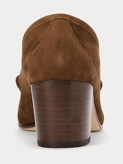 Lauren Ralph Lauren Winslet Suede Heeled Brown Loafers - Image 3 of 4