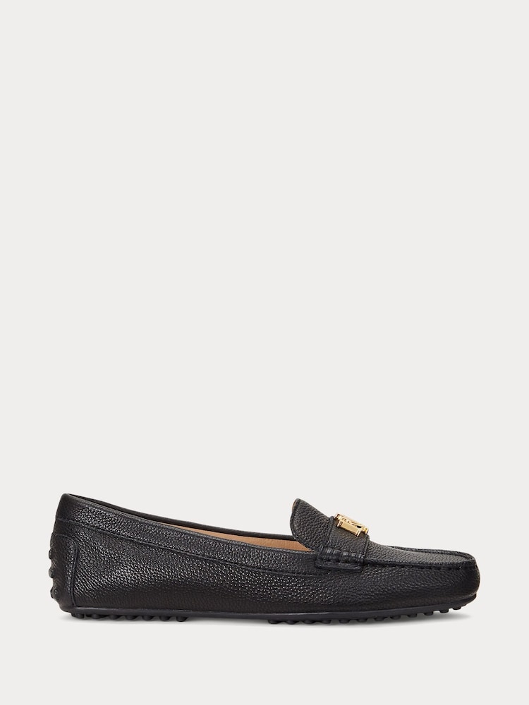 Lauren Ralph Lauren Barnsbury Pebbled Leather Loafer Shoes - Image 2 of 4