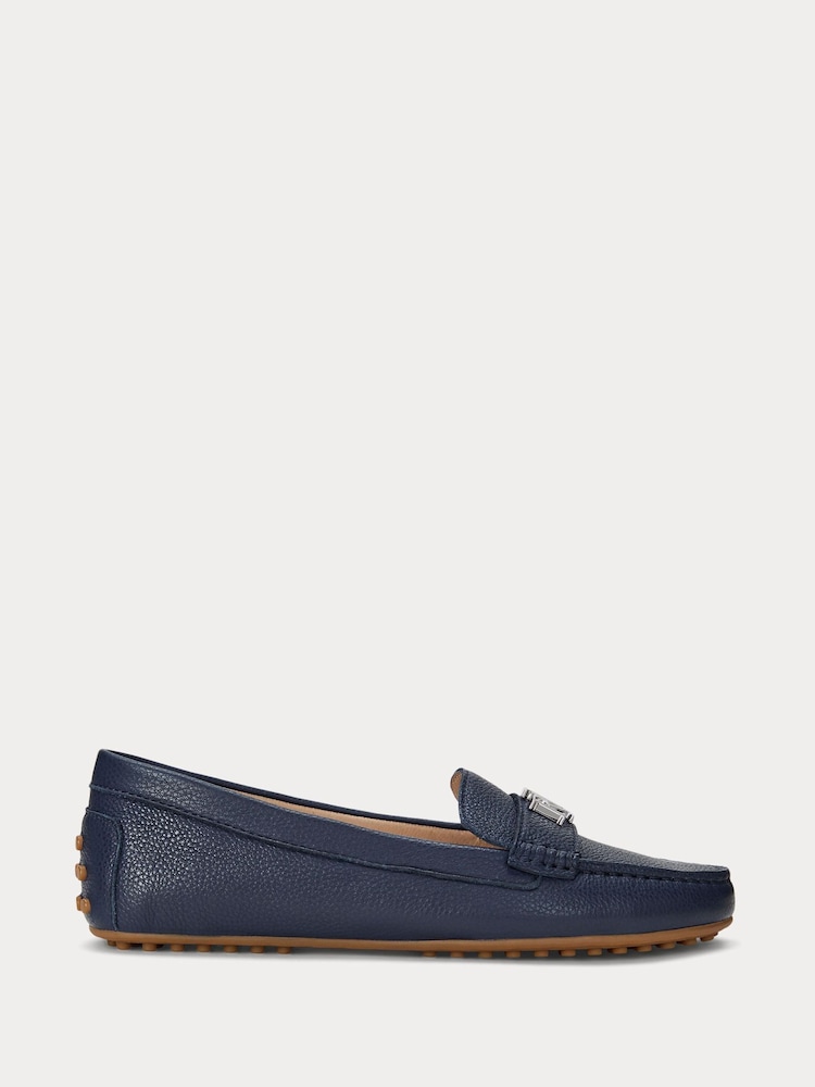 Lauren Ralph Lauren Barnsbury Pebbled Leather Loafer Shoes - Image 2 of 4