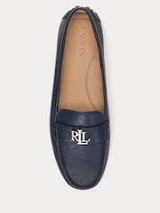 Lauren Ralph Lauren Barnsbury Pebbled Leather Loafer Shoes - Image 4 of 4