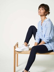 Mint Velvet Navy Straight Leggings - Image 2 of 4