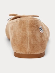 Camel - Lauren Ralph Lauren Jayna Suede Leather Ballet lahki športni copati - Slika 3 iz 4
