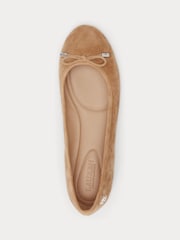 Camel - Lauren Ralph Lauren Jayna Suede Leather Ballet lahki športni copati - Slika 4 iz 4