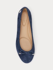 Mornarica - Lauren Ralph Lauren Jayna Suede Leather Ballet lahki športni copati - Slika 4 iz 4