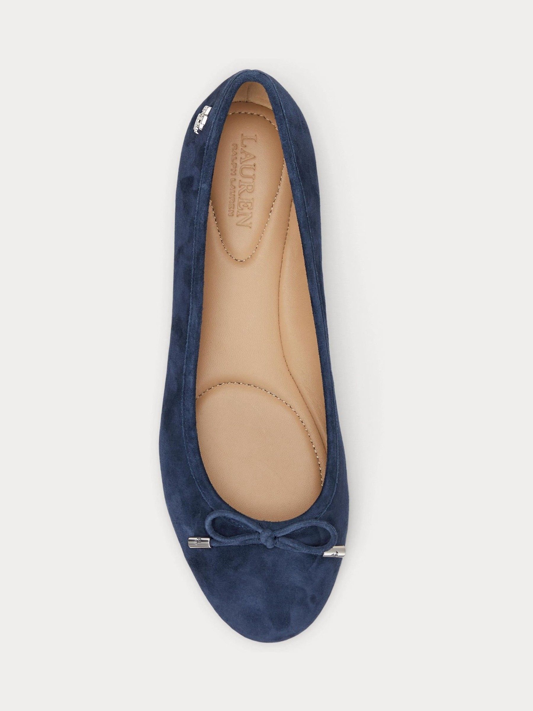 Mornarica - Lauren Ralph Lauren Jayna Suede Leather Ballet lahki športni copati - Slika 4 iz 4