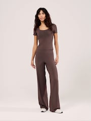 LOVALL Brown Lightweight Short Sleeve Top - Image 2 of 4