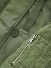 Khakigrün - Bomberjacke mit Kapuze - Bild 7 von 8