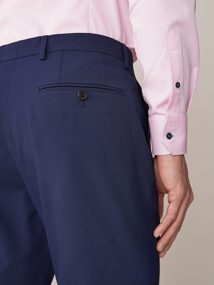 Bright Blue Skinny Fit Two Button Suit Jacket - Image 8 of 8