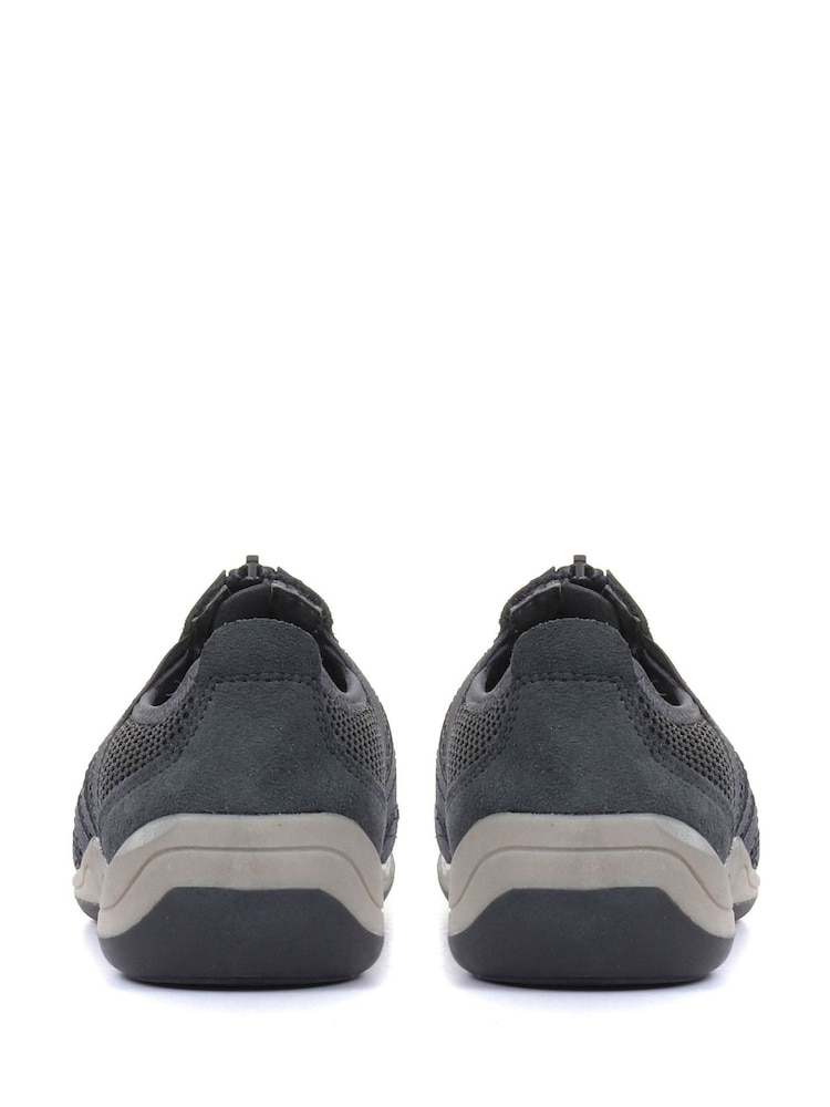 Pavers Grey Pavers Ladies Casual Zip Up Trainers - Image 2 of 5
