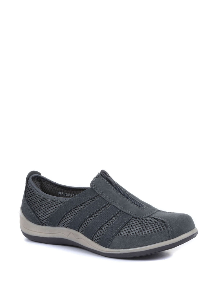 Pavers Grey Pavers Ladies Casual Zip Up Trainers - Image 3 of 5