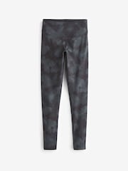 Navy Blue Tie Dye Print Next Active Sports Tummy Control High Waisted Full Length Sculpting Leggings - Image 5 of 6