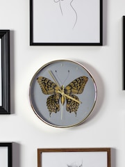 Jones Clocks Gold Academy Gold Butterfly Wall Clock - Image 1 of 4