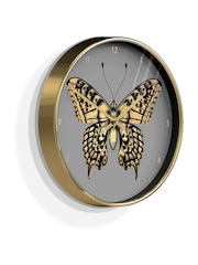 Jones Clocks Gold Academy Gold Butterfly Wall Clock - Image 4 of 4