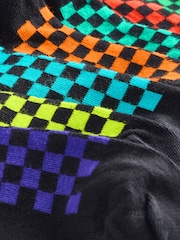 Črna karirasta - Bogate bombažne nogavice 7 paket - Slika 9 iz 10