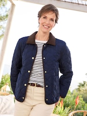 Cotton Traders Blue Showerproof Quilted Jacket - Image 2 of 4