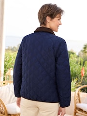 Cotton Traders Blue Showerproof Quilted Jacket - Image 3 of 4