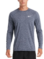 Nike Blue Long Sleeve Hydroguard Rash Vest - Image 1 of 5