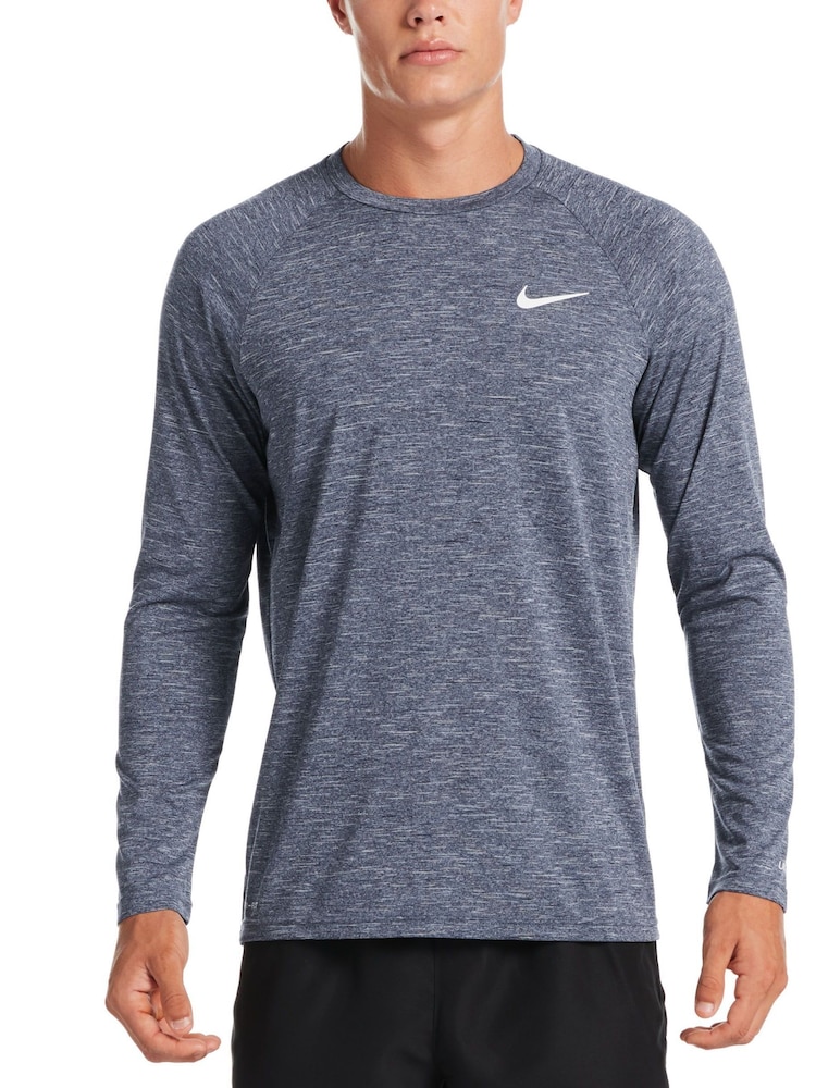 Nike Blue Long Sleeve Hydroguard Rash Vest - Image 1 of 5