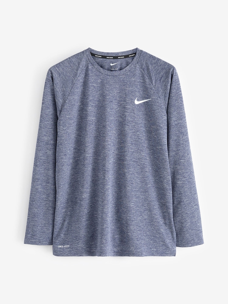 Nike Blue Long Sleeve Hydroguard Rash Vest - Image 5 of 5