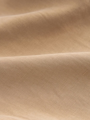 Camel Brown TENCEL™ Linen Blend Cargo Wide Leg Trousers - Image 7 of 7