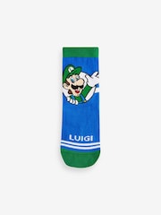 Super Mario License Character 5 Pack Cotton Rich Socks - Image 2 of 8