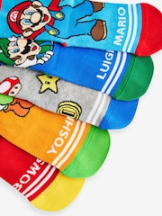 Super Mario License Character 5 Pack Cotton Rich Socks - Image 8 of 8