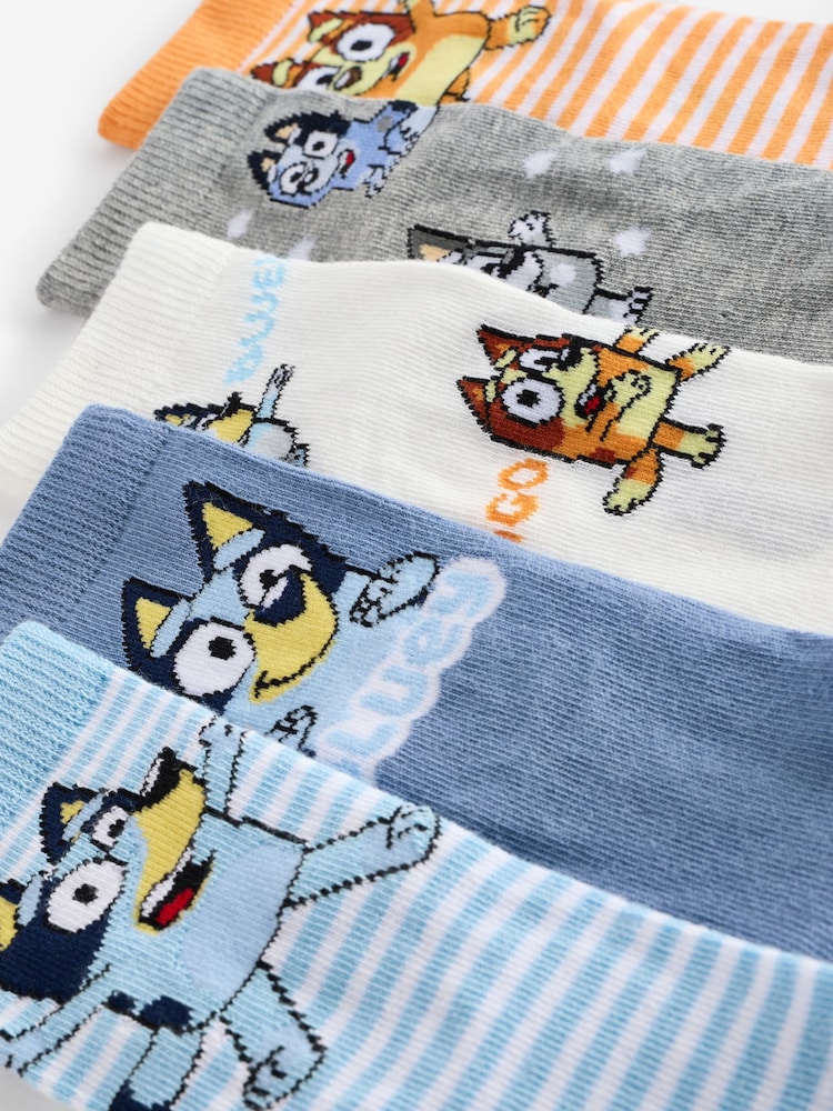 Bluey License Character Cotton Rich Socks 5 Pack - Image 7 of 8