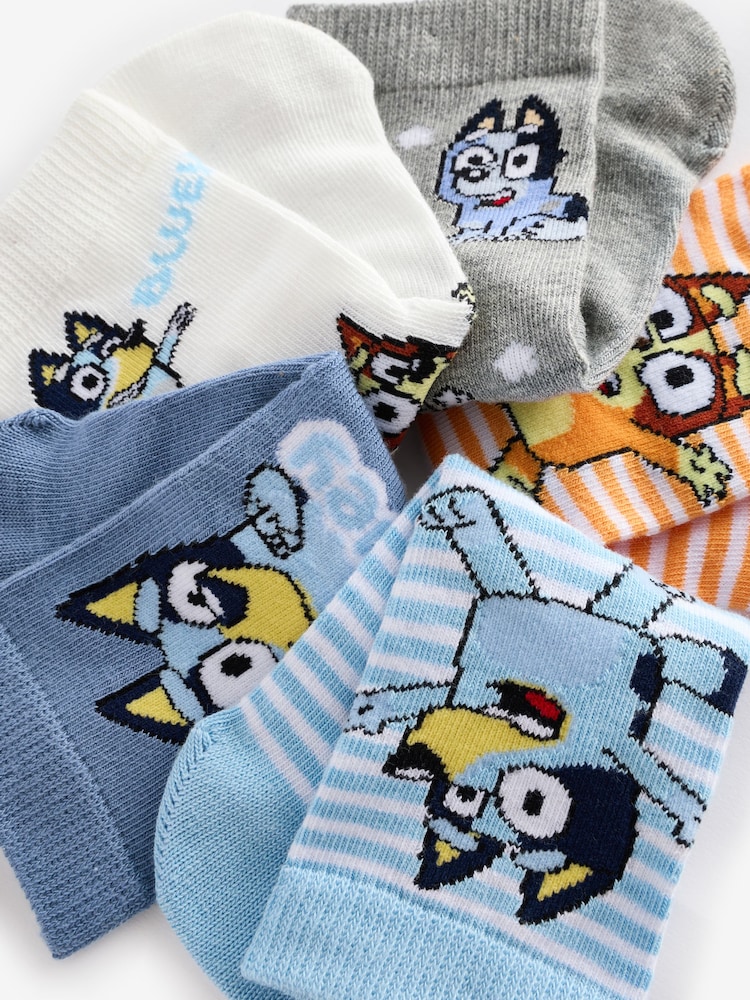Bluey License Character Cotton Rich Socks 5 Pack - Image 8 of 8