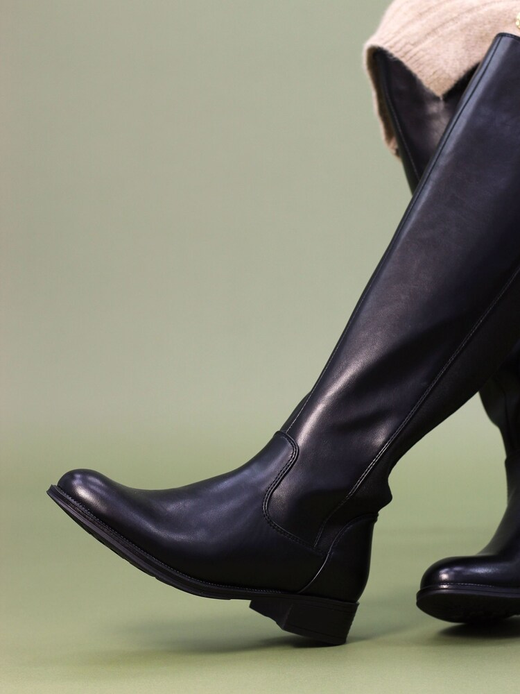 Lunar Winford Long Black Boots - Image 2 of 9 Lunar Winford Long Black Boots - Image 2 of 9
