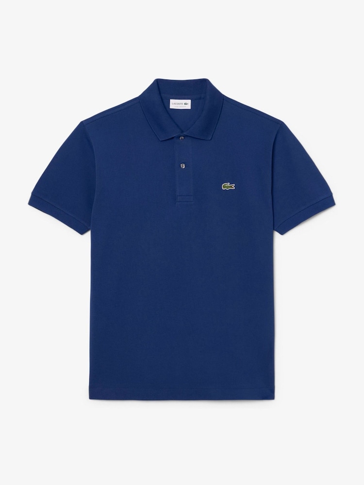 Lacoste Indigo Blue Iconic L.12.12 Classic Fit Short Sleeve Polo Shirt - Image 1 of 4 Lacoste Indigo Blue Iconic L.12.12 Classic Fit Short Sleeve Polo Shirt - Image 1 of 4
