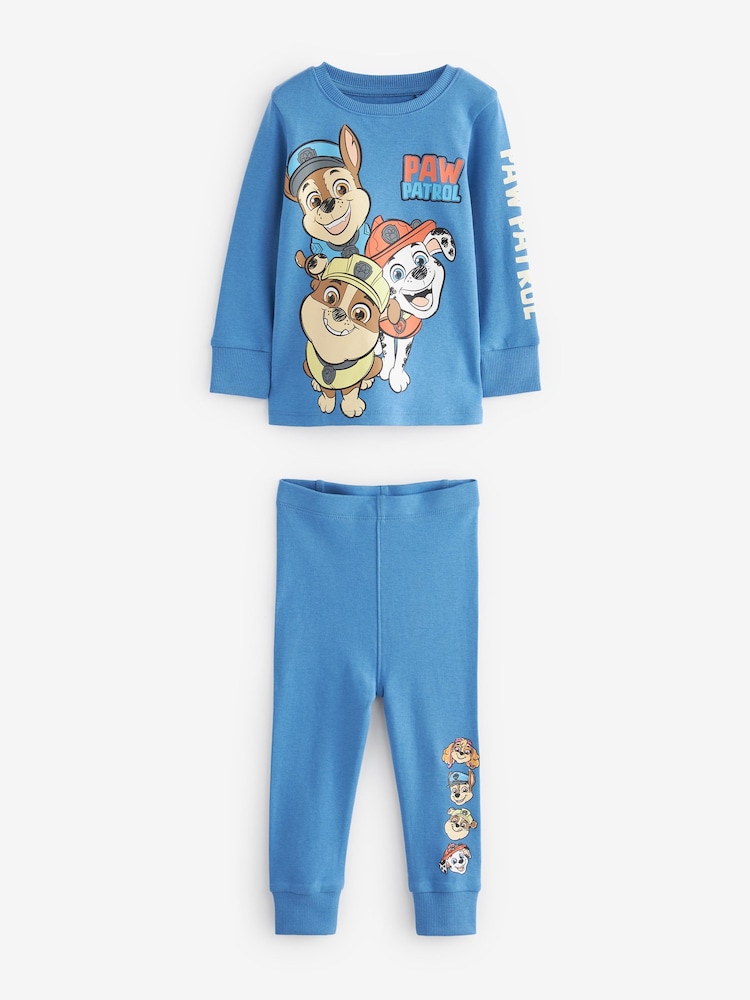 PAW Patrol Blue/Ecru Cream 100% Cotton Snuggle Pyjamas 2 Pack (9mths-9yrs) - Image 2 of 10