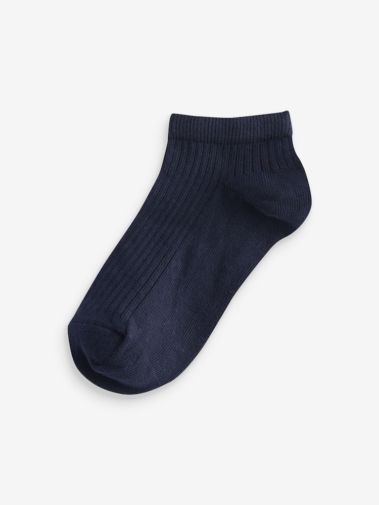 Blue Stripe 7 Pack Cotton Rich Trainer Socks - Image 8 of 8 Blue Stripe 7 Pack Cotton Rich Trainer Socks - Image 8 of 8